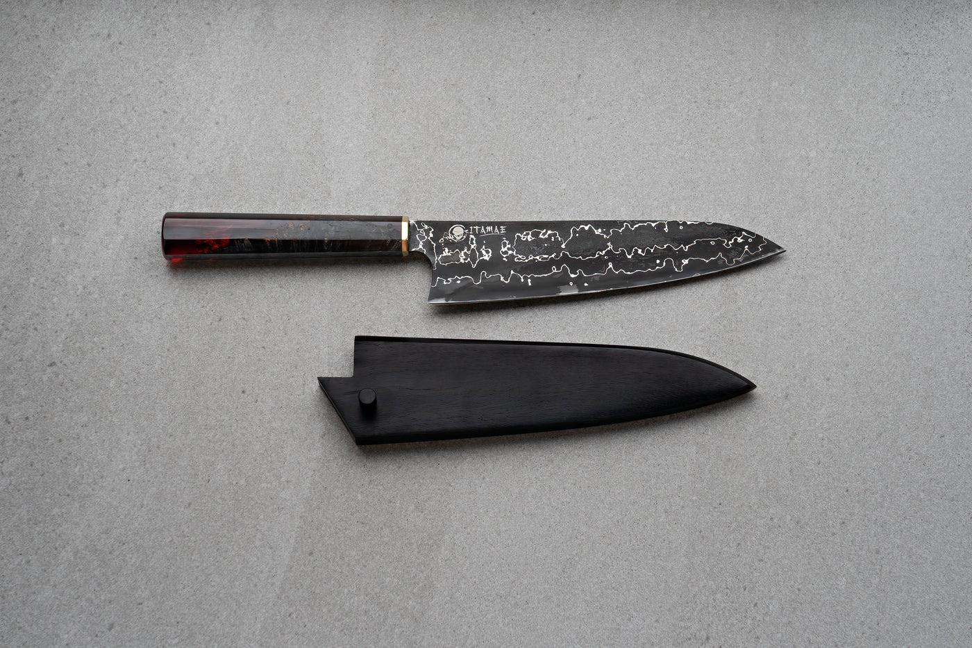 Fire Dragon Damascus Gyuto Knife Itamae 