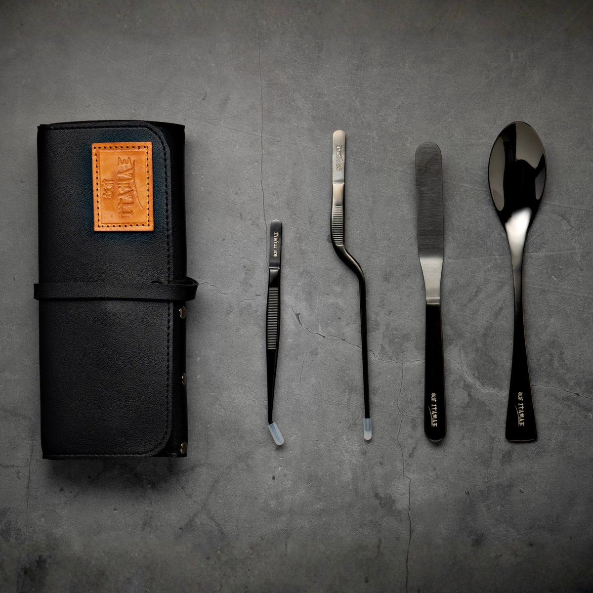 Plating Set ITAMAE Metallic Black Plating Set | Professional Culinary Student Kit