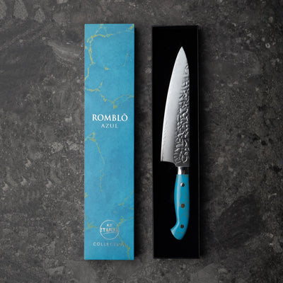 ITAMAE Romblo Azul chef knife in premium gift box